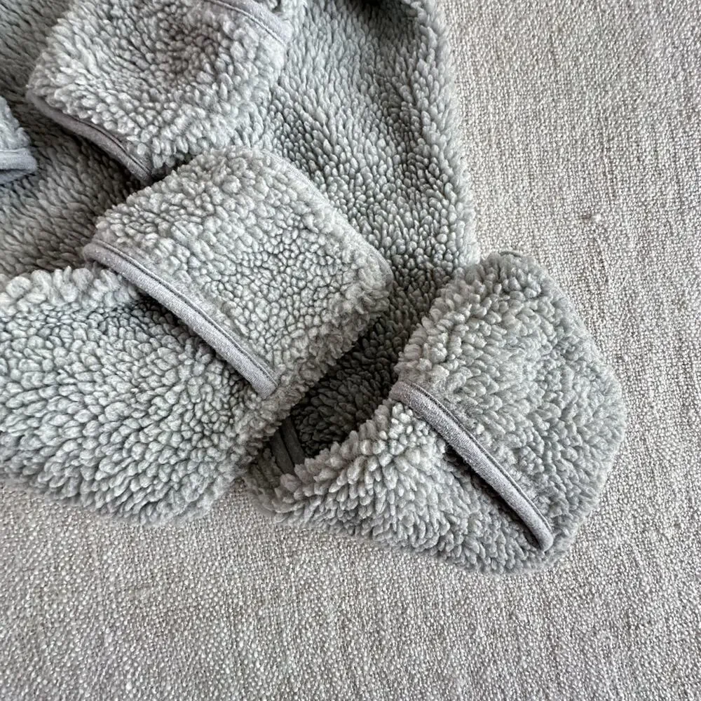 Gap Gray Sherpa Fleece Baby Bunting VGUC 6-12